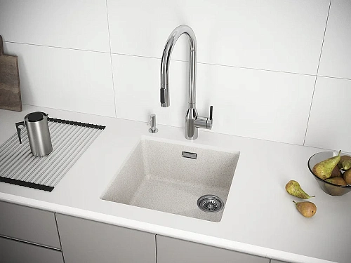 Кухонная мойка Paulmark LUMI 45UNI-SKEW LU45SK-BE, бежевый, 455х440 Кухонная мойка Paulmark LUMI 45UNI-SKEW LU45SK-BE, бежевый, 455х440