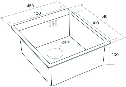 Кухонная мойка Paulmark PM804554-GM из нержавеющей стали Кухонная мойка Paulmark PM804554-GM из нержавеющей стали