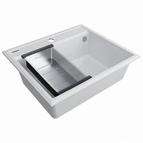 Кухонная мойка Paulmark STEPIA 60 с коландером ADVANCE брашированная PM115951-WH+A375-BS Кухонная мойка Paulmark STEPIA 60 с коландером ADVANCE брашированная PM115951-WH+A375-BS