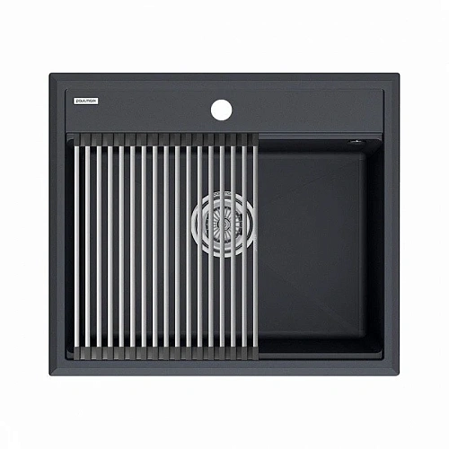 Кухонная мойка Paulmark STEPIA 60 с ролл-матом STEP брашированная PM115951-AN+R375-BS Кухонная мойка Paulmark STEPIA 60 с ролл-матом STEP брашированная PM115951-AN+R375-BS