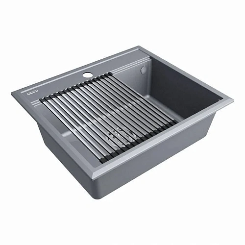 Кухонная мойка Paulmark STEPIA 60 с ролл-матом STEP брашированная PM115951-GRM+R375-BS Кухонная мойка Paulmark STEPIA 60 с ролл-матом STEP брашированная PM115951-GRM+R375-BS