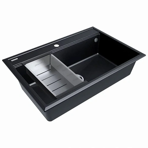 Кухонная мойка Paulmark STEPIA 80 с коландером ADVANCE брашированная PM117551-BLM+A375-BS Кухонная мойка Paulmark STEPIA 80 с коландером ADVANCE брашированная PM117551-BLM+A375-BS