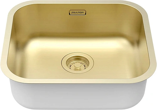 Кухонная мойка Paulmark VELLO 48 UN VE48-LG, светлое золото, 480х440мм Кухонная мойка Paulmark VELLO 48 UN VE48-LG, светлое золото, 480х440мм