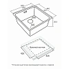 Кухонная мойка Paulmark YUNI 44 UN YU44-BS, брашированная 440х440мм Кухонная мойка Paulmark YUNI 44 UN YU44-BS, брашированная 440х440мм