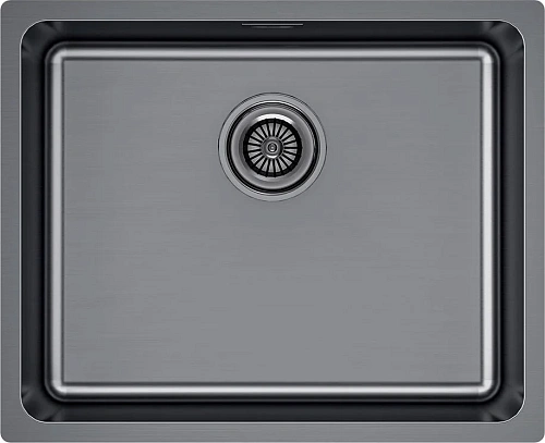 Кухонная мойка Paulmark YUNI 54 UN YU54-GM, вороненая сталь, 540х440мм Кухонная мойка Paulmark YUNI 54 UN YU54-GM, вороненая сталь, 540х440мм