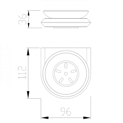 Мыльница ABBER Nord AA1558 хром Мыльница ABBER Nord AA1558 хром