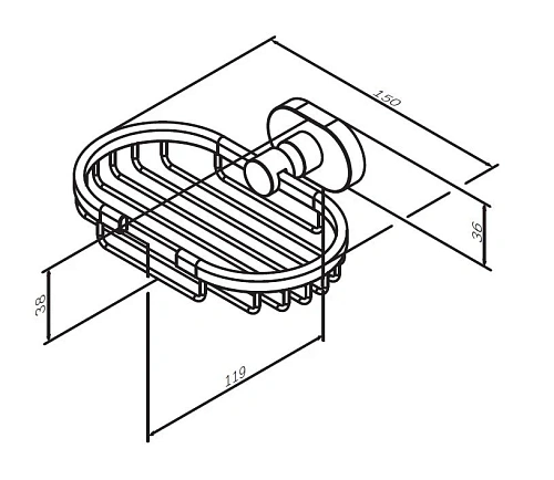 мыльница AM.PM Sense L A7434600 решетка, хром мыльница AM.PM Sense L A7434600 решетка, хром