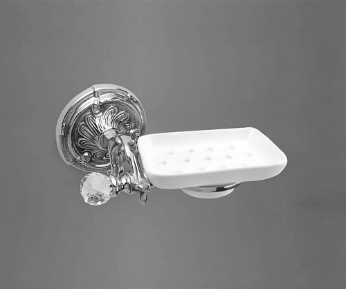 Мыльница ART&MAX BAROCCO CRYSTAL AM-1786-Cr-C подвесная хром Мыльница ART&MAX BAROCCO CRYSTAL AM-1786-Cr-C подвесная хром