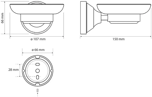 Мыльница Bemeta KERA 144708027 Мыльница Bemeta KERA 144708027