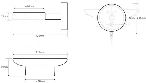 Мыльница Bemeta NEO 104108045 Мыльница Bemeta NEO 104108045