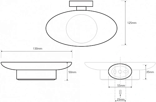 Мыльница Bemeta OVAL 118408021 Мыльница Bemeta OVAL 118408021
