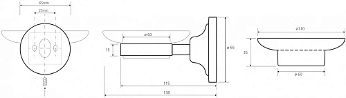 Мыльница Bemeta RETRO 144108027 Мыльница Bemeta RETRO 144108027