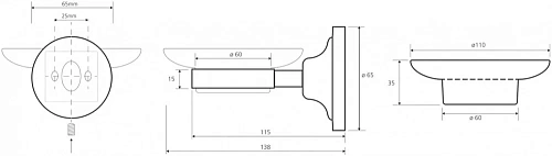 Мыльница Bemeta RETRO 144208028 Мыльница Bemeta RETRO 144208028