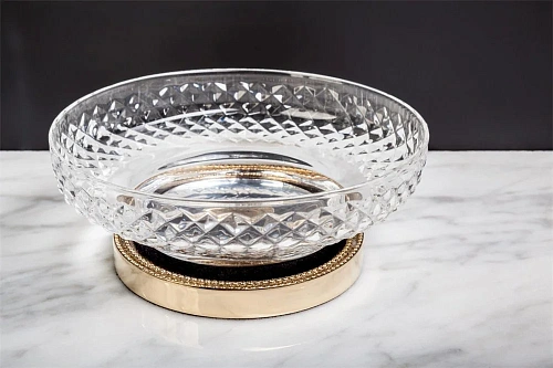 Мыльница Boheme золото Murano Cristal 10205 Мыльница Boheme золото Murano Cristal 10205