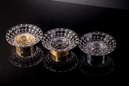 Мыльница Boheme золото Murano Cristal 10205 Мыльница Boheme золото Murano Cristal 10205