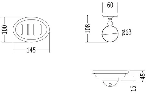 Мыльница Devon&Devon CAVENDISH WM01CR, хром Мыльница Devon&Devon CAVENDISH WM01CR, хром