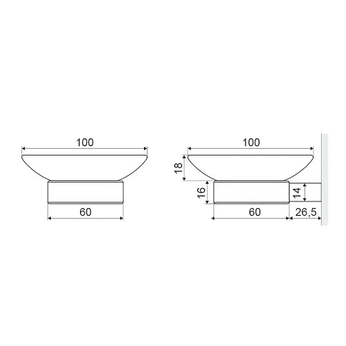 Мыльница EXCELLENT Riko хром DOEX.1603CR Мыльница EXCELLENT Riko хром DOEX.1603CR