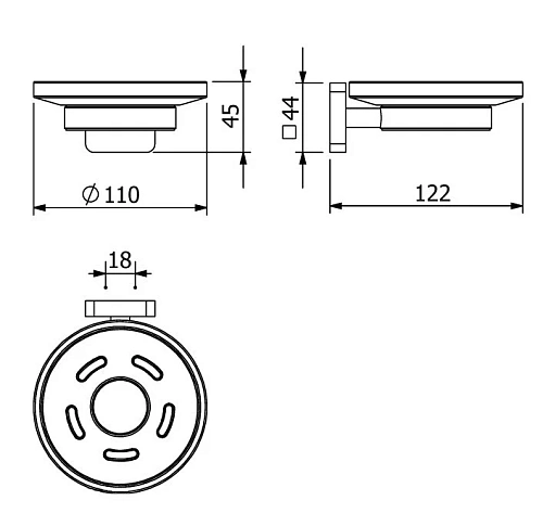 Мыльница Kludi VELA S 2598539 черный матовый Мыльница Kludi VELA S 2598539 черный матовый