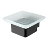 Мыльница Lemark SMOOTH LINE с держателем, чёрный матовый 9742017