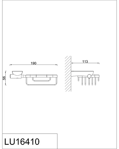 Мыльница Rush Luson LU16410 решетка хром Мыльница Rush Luson LU16410 решетка хром