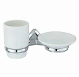 Мыльница WasserKRAFT Aller K-1126C Держатель стакана и мыльницы Мыльница WasserKRAFT Aller K-1126C Держатель стакана и мыльницы