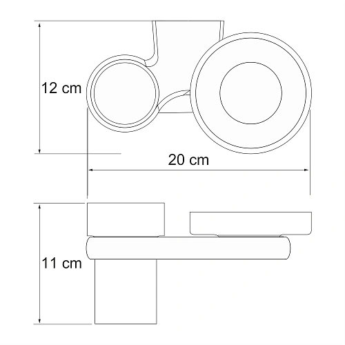 Мыльница WasserKRAFT Berkel K-6826 Держатель стакана и мыльницы хром Мыльница WasserKRAFT Berkel K-6826 Держатель стакана и мыльницы хром