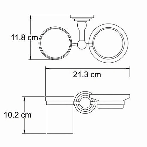 Мыльница WasserKRAFT Isar K-7326 Держатель стакана и мыльницы темная бронза Мыльница WasserKRAFT Isar K-7326 Держатель стакана и мыльницы темная бронза