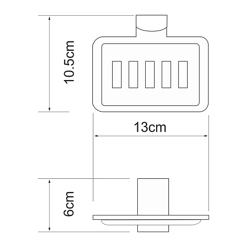 Мыльница WasserKRAFT Leine K-5069WHITE белый/хром Мыльница WasserKRAFT Leine K-5069WHITE белый/хром