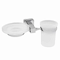 Мыльница WasserKRAFT Lippe K-6526 Держатель стакана и мыльницы хром Мыльница WasserKRAFT Lippe K-6526 Держатель стакана и мыльницы хром