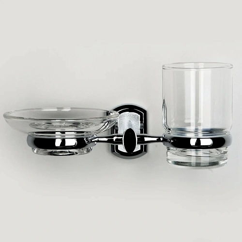 Мыльница WasserKRAFT Oder K-3026 Держатель стакана и мыльницы хром Мыльница WasserKRAFT Oder K-3026 Держатель стакана и мыльницы хром