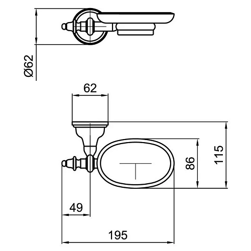 Мыльница Webert Ottocento AM500101015 Мыльница Webert Ottocento AM500101015
