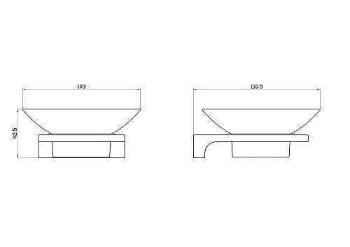 Мыльница Wonzon & Woghand темный графит (WW-9122-GM) Мыльница Wonzon & Woghand темный графит (WW-9122-GM)