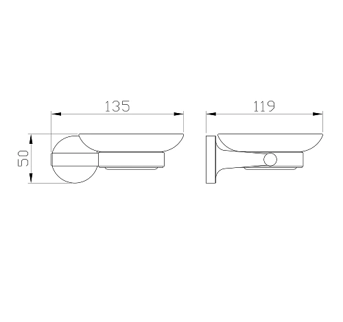 Мыльница Wonzon & Woghand хром (WW-6522) Мыльница Wonzon & Woghand хром (WW-6522)