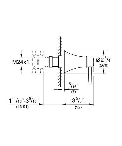 Накладная панель скрытой вентильной головки GROHE Grandera, никель матовый (19944EN0) Накладная панель скрытой вентильной головки GROHE Grandera, никель матовый (19944EN0)