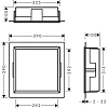 Настенный короб Hansgrohe Original с интегрированной рамой 30х30х10 см, 56061800, под сталь Настенный короб Hansgrohe Original с интегрированной рамой 30х30х10 см, 56061800, под сталь