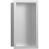 Настенный короб Hansgrohe XtraStoris Individual с дизайнерской рамой 30х15х10 см 56094800, шлифованн Настенный короб Hansgrohe XtraStoris Individual с дизайнерской рамой 30х15х10 см 56094800, шлифованн