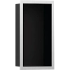 Настенный короб Hansgrohe XtraStoris Individual с дизайнерской рамой 30х15х10 см 56095800, шлифованн
