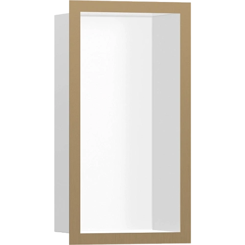 Настенный короб Hansgrohe XtraStoris Individual, с дизайнерской рамой, 30х15х10 см 56096140, шлифова Настенный короб Hansgrohe XtraStoris Individual, с дизайнерской рамой, 30х15х10 см 56096140, шлифова