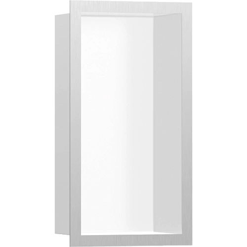 Настенный короб Hansgrohe XtraStoris Individual, с дизайнерской рамой, 30х15х10 см 56096800, шлифова Настенный короб Hansgrohe XtraStoris Individual, с дизайнерской рамой, 30х15х10 см 56096800, шлифова
