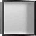 Настенный короб Hansgrohe XtraStoris Individual, с дизайнерской рамой, 30х30х10 см 56097340, шлифова Настенный короб Hansgrohe XtraStoris Individual, с дизайнерской рамой, 30х30х10 см 56097340, шлифова