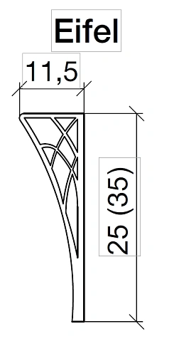 Ножки Armadi Art Neoart Eifel бронза, h35 (пара) 881-BR Ножки Armadi Art Neoart Eifel бронза, h35 (пара) 881-BR