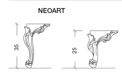 Ножки Neoart серебро,короткие (пара) 855-SL h25 Armadi Art Neoart Ножки Neoart серебро,короткие (пара) 855-SL h25 Armadi Art Neoart
