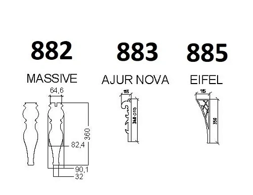 Ножки для мебели Armadi Art Neoart AJUR nova бронза, h25 (пара) 883-BR 885-BR Ножки для мебели Armadi Art Neoart AJUR nova бронза, h25 (пара) 883-BR 885-BR