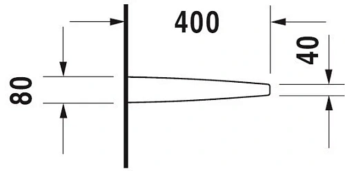 Перегородка для писсуара Duravit Starck 3 8500000000 Перегородка для писсуара Duravit Starck 3 8500000000