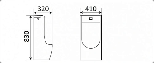 Писсуар CeramaLux X529P белый Писсуар CeramaLux X529P белый