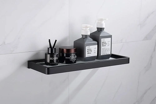 Полка ABBER Westen AA1759B стеклянная черная матовая Полка ABBER Westen AA1759B стеклянная черная матовая