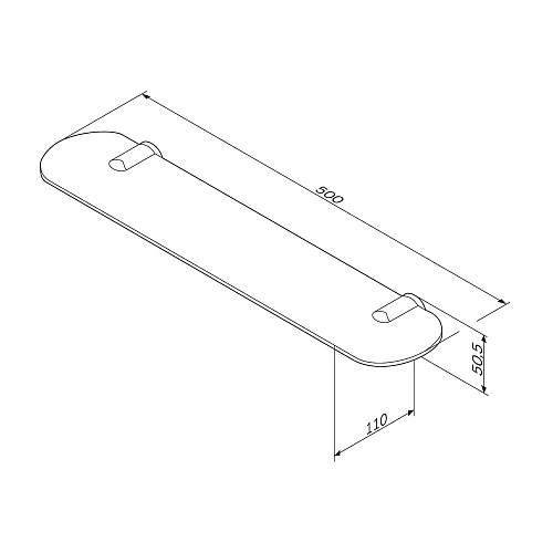 Полка AM.PM Joy A8434700 50 см Полка AM.PM Joy A8434700 50 см