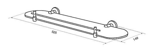 Полка Am.Pm Sense A7534700 53 см Полка Am.Pm Sense A7534700 53 см