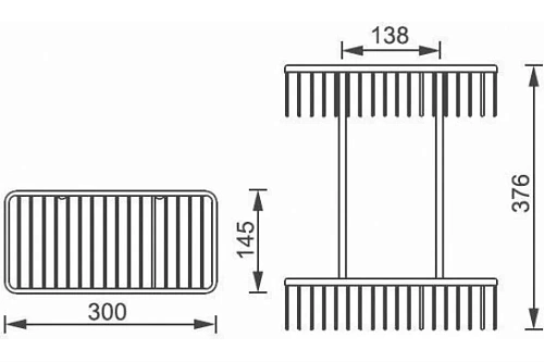 Полка Aquanet 8147 (30 см, двойная) Полка Aquanet 8147 (30 см, двойная)