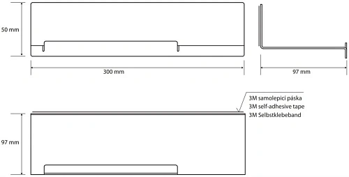 Полка Bemeta NIVA 101102225 Полка Bemeta NIVA 101102225